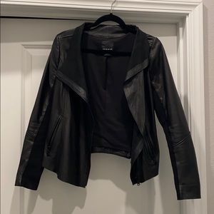 Black leather jacket